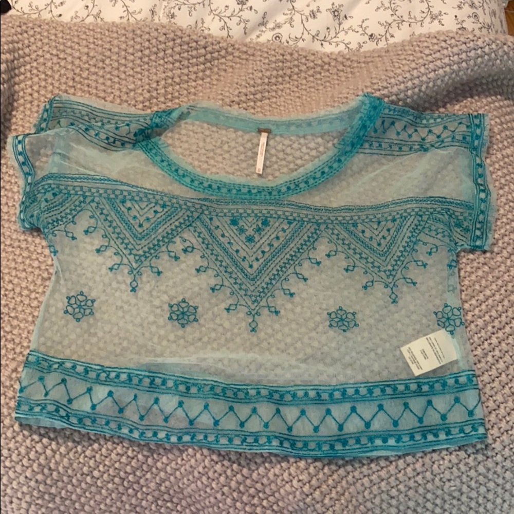 Free people sheer top!
